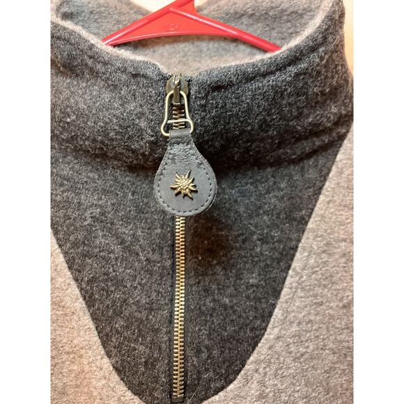 ALPENLAND Sport Mens Gray 1/4 Zip pullover Poly/Wool/Linen Blend Medium - Picture 4 of 14